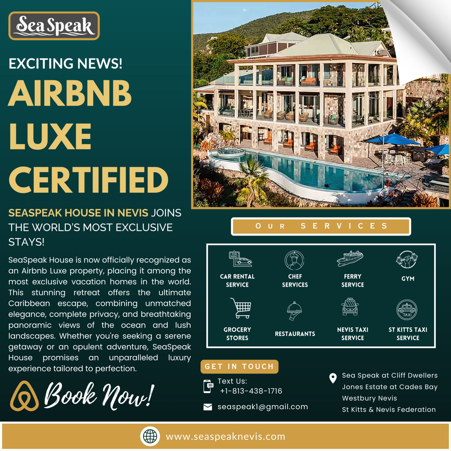 SeaSpeak House in Nevis Awarded Airbnb Luxe Status